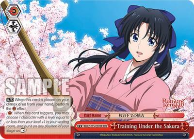 Training Under the Sakura RRR RKN/S115-E070R RRR Rurouni Kenshin Card