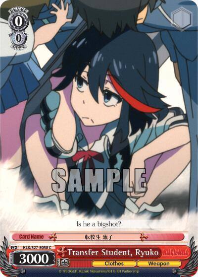 Transfer Student Ryuko KLK/S27-E058 C KILL la KILL Card