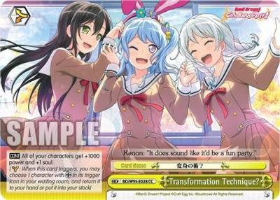 Transformation Technique BD/W95-E028 CC BanG Dream! Girls Band Party! 5th Anniversary Card