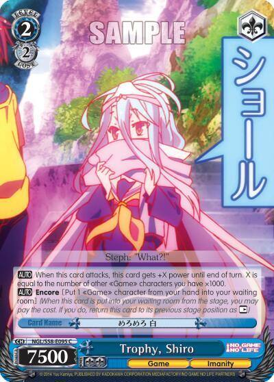 Trophy Shiro NGL/S58-E095 C No Game No Life Card