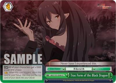True Form of the Black Dragon ARI/S103-E044 CC Arifureta: From Commonplace to World's Strongest Card