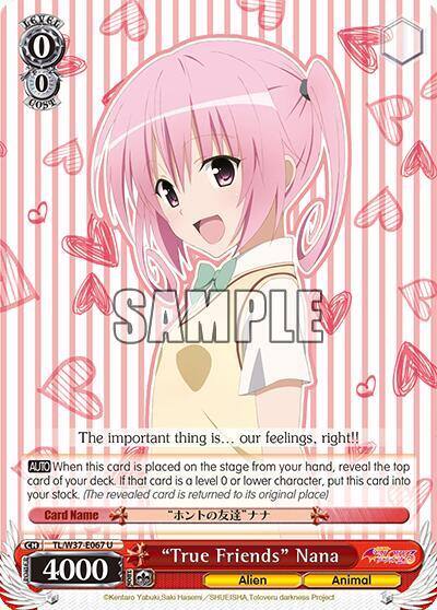 True Friends Nana TL/W37-E067 U To Loveru Darkness 2nd Card