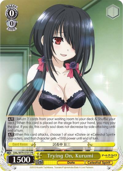 Trying On Kurumi DAL/W79-E101 PR Date A Live Card