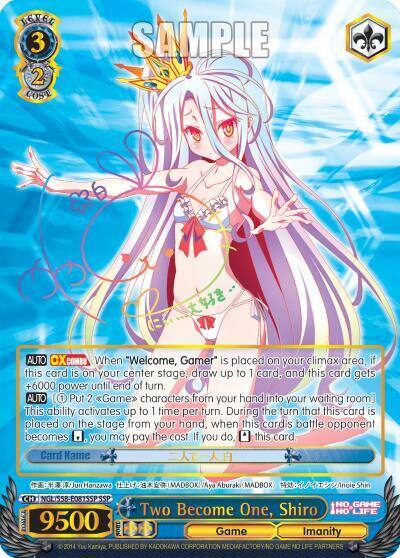 Two Become One Shiro SSP NGL/S58-E081SSP SSP No Game No Life Card