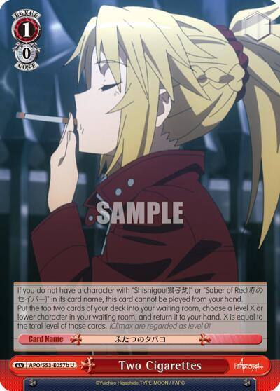 Two Cigarettes B APO/S53-E057b U Fate/Apocrypha Card