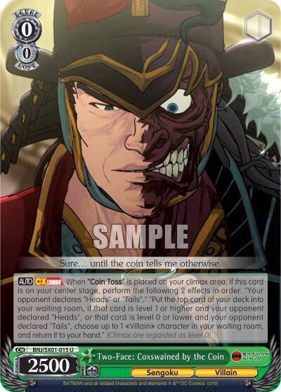 Two Face Coxswained by the Coin BNJ/SX01-015 U Batman Ninja Card