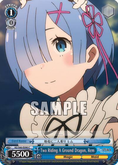 Two Riding A Ground Dragon Rem RZ/S46-E090 C Re:ZERO Card