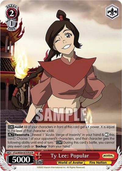 Ty Lee Popular ATR ATLA/WX04-057ATR ATR Avatar: The Last Airbender Card