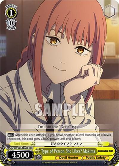 Type of Person She Likes Makima RRR CSM/S96-TE04R RRR Chainsaw Man Card