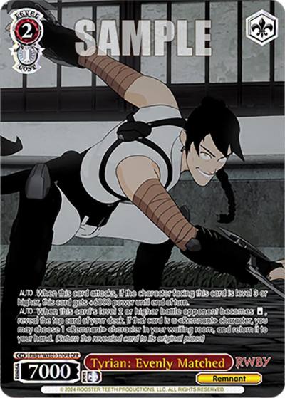 Tyrian Evenly Matched OFR RWBY/WXE01-37OFR OFR RWBY Premium Booster Card