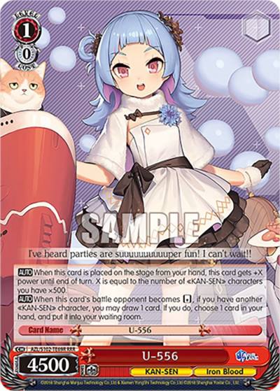 U 556 RRR AZL/S102-TE69R RRR Azur Lane Card