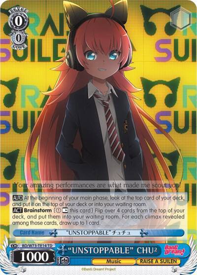 UNSTOPPABLE CHU BD/W73-TE14 TD BanG Dream! Vol.2 Card