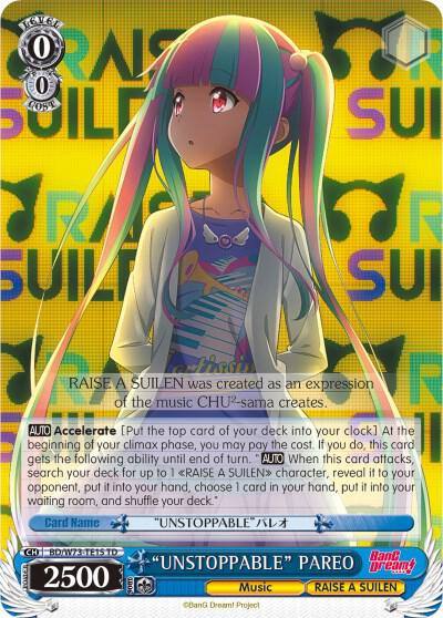 UNSTOPPABLE PAREO BD/W73-TE15 TD BanG Dream! Vol.2 Card