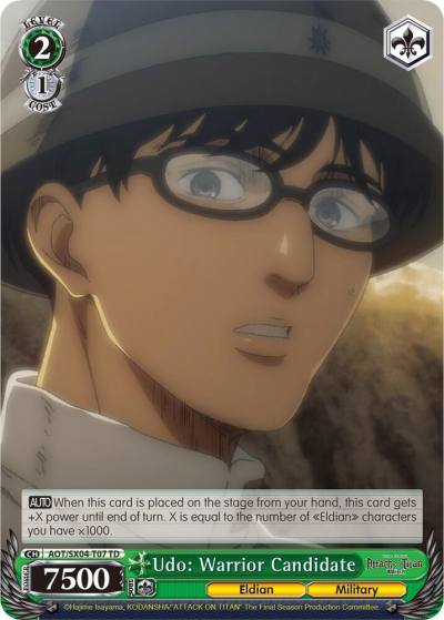 Udo Warrior Candidate AOT/SX04-T07 TD Attack On Titan: Final Season Card