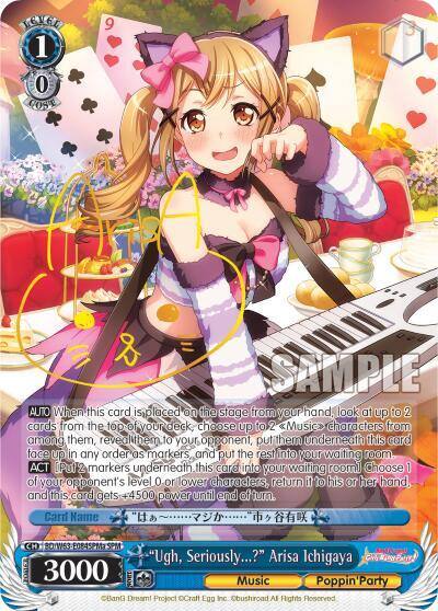 Ugh Seriously Arisa Ichigaya SPM A BD/W63-E084SPMa SPM BanG Dream! Girls Band Party! Vol.2 Card