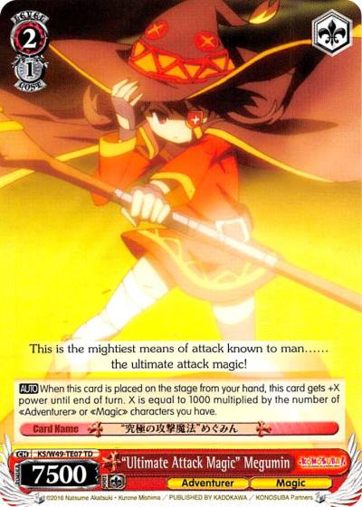 Ultimate Attack Magic Megumin KS/W49-TE07 TD KonoSuba Card