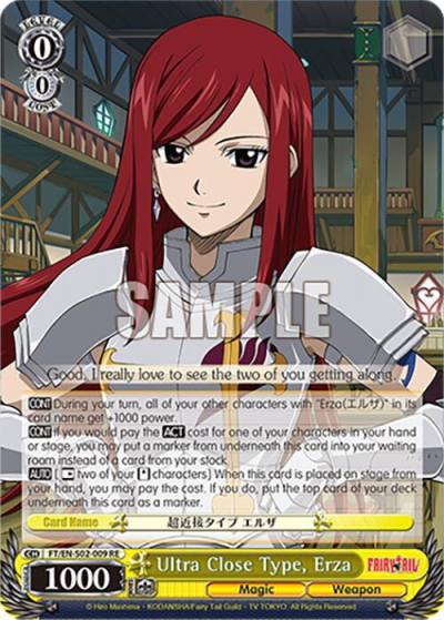 Ultra Close Type Erza FT/EN-S02-009 U RE Fairy Tail Chronicle Set Card
