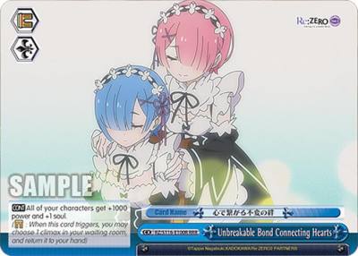 Unbreakable Bond Connecting Hearts RRR RZ/S116-E100R Re:ZERO -Starting Life in Another World- Vol.3 Card