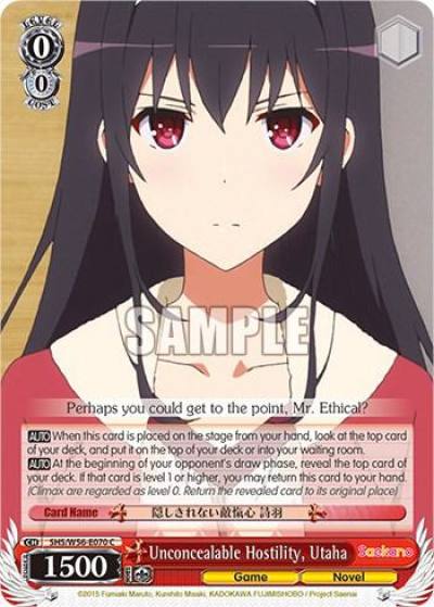 Unconcealable Hostility Utaha SHS/W56-E070 C Saekano: How to Raise a Boring Girlfriend Card