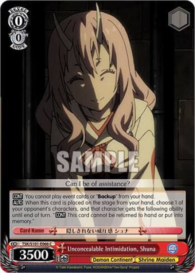 Unconcealable Intimidation Shuna TSK/S101-E066 C That Time I Got Reincarnated as a Slime Vol.3 Card