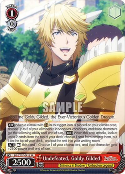 Undefeated Goldy Gilded SR EIS/SX07-041S The Eminence in Shadow Card