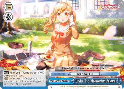 Under The Blossoming Sakura BD/W54-E100 CC BanG Dream! Girls Band Party! Card