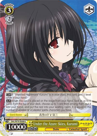 Under the Azure Skies Kurumi DAL/W79-E008 R Date A Live Card
