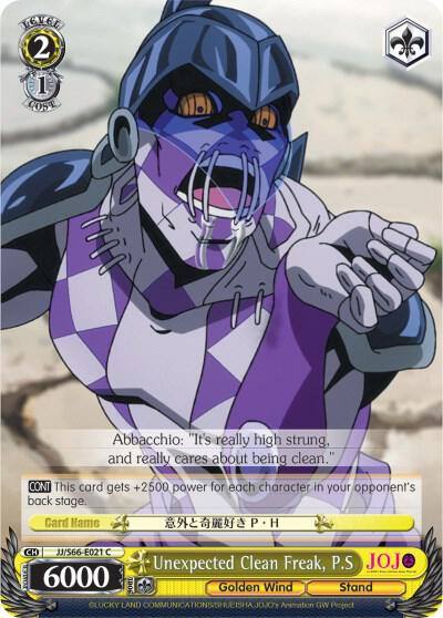 Unexpected Clean Freak PS JJ/S66-E021 C JoJo's Bizarre Adventure: Golden Wind Card