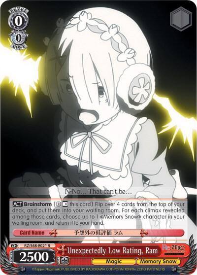 Unexpectedly Low Rating Ram RZ/S68-E021 R Re:ZERO Memory Snow Card