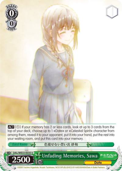 Unfading Memories Sawa DAL/WE33-E035 U Date A Bullet Card