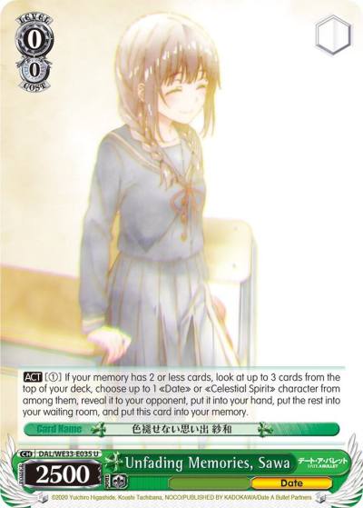 Unfading Memories Sawa Parallel Foil DAL/WE33-E035 U Date A Bullet Card