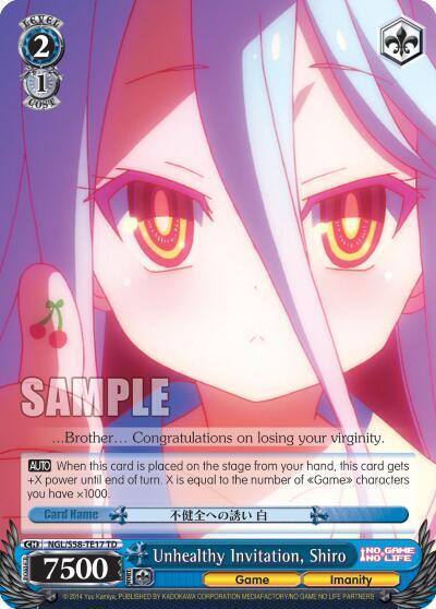 Unhealthy Invitation Shiro NGL/S58-TE17 TD No Game No Life Card