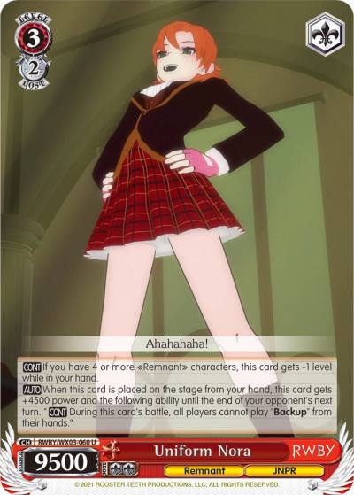 Uniform Nora RWBY/WX03-060 U RWBY Card