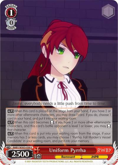 Uniform Pyrrha RWBY/WX03-058 U RWBY Card