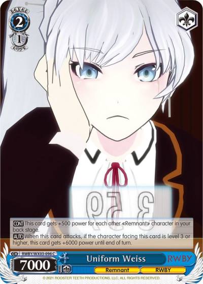 Uniform Weiss RWBY/WX03-096 C RWBY Card