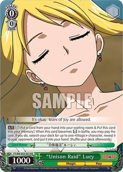 Unison Raid Lucy FT/EN-S02-031 R RE Fairy Tail Chronicle Set Card