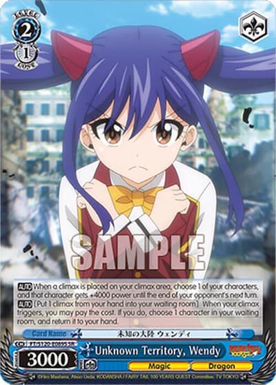 Unknown Territory, Wendy (SR) FT/S120-E089S SR FAIRY TAIL 100 YEARS QUEST Weiss Schwarz card