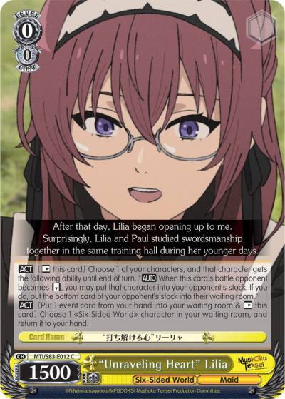 Unraveling Heart Lilia MTI/S83-E012 C Mushoku Tensei: Jobless Reincarnation Card