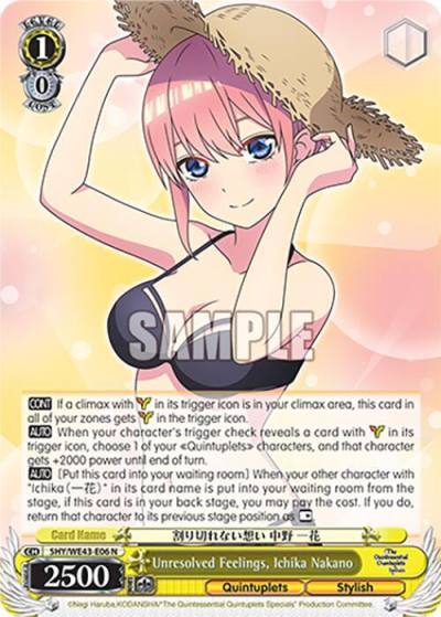 Unresolved Feelings Ichika Nakano 5HY/WE43-E06 N The Quintessential Quintuplets Specials Premium Booster Card