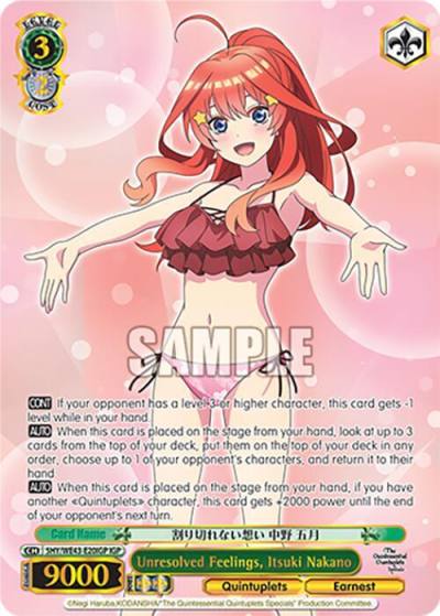 Unresolved Feelings Itsuki Nakano IGP 5HY/WE43-E20IGP IGP The Quintessential Quintuplets Specials Premium Booster Card