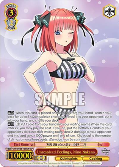 Unresolved Feelings Nino Nakano IGP 5HY/WE43-E36IGP IGP The Quintessential Quintuplets Specials Premium Booster Card