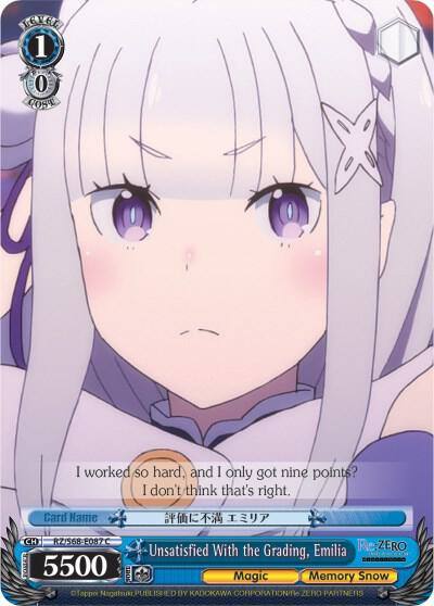 Unsatisfied With the Grading Emilia RZ/S68-E087 C Re:ZERO Memory Snow Card