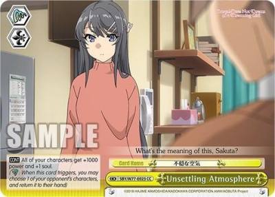 Unsettling Atmosphere SBY/W77-E023 CC Rascal Does Not Dream of a Dreaming Girl Card