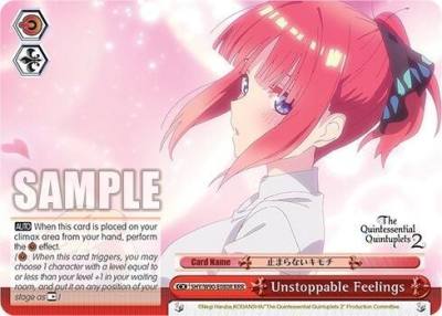 Unstoppable Feelings RRR 5HY/W90-E080R RRR The Quintessential Quintuplets 2 Card