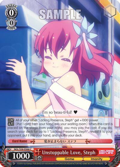 Unstoppable Love Steph NGL/S58-E066 C No Game No Life Card