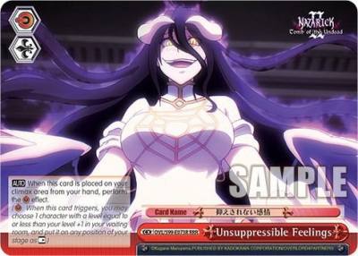 Unsuppressible Feelings RRR OVL/S99-E073R RRR Nazarick: Tomb of the Undead Vol.2 Card