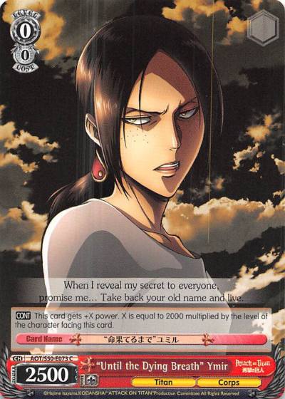 Until the Dying Breath Ymir AOT/S50-E073 C Attack on Titan Vol. 2 Card