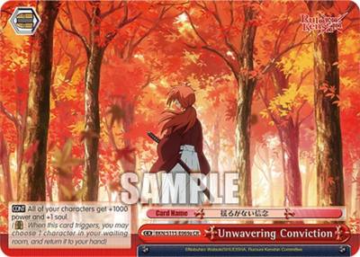 Unwavering Conviction A RKN/S115-E069a CR Rurouni Kenshin Card