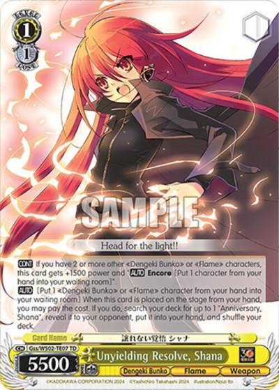 Unyielding Resolve Shana Gss/WS02-TE07 TD Dengeki Bunko Card