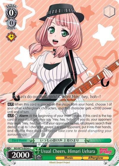 Usual Cheers Himari Uehara BD/W73-E034 C BanG Dream! Vol.2 Card